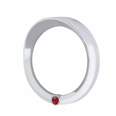 Speed/Tachometer Gauge Cover w/ Visor - Red Diamond - 2006+ Peterbilt