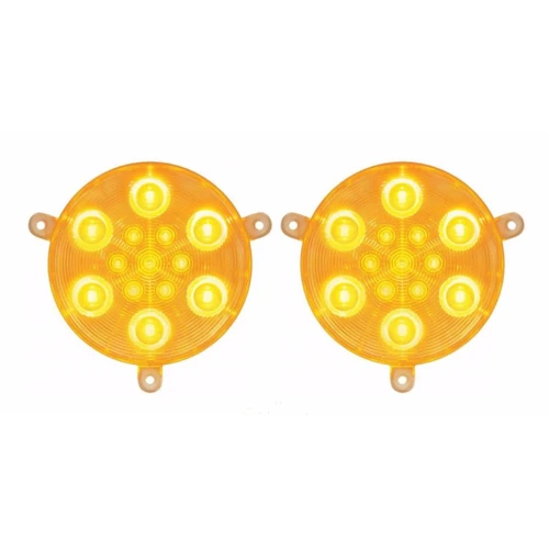 Daytime Running Lights for Freightliner Century, 2005 & Newer, Amber LED/Clear Lens, Pair