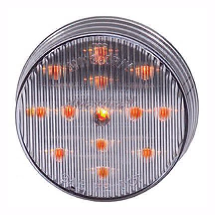 Maxxima 2-1/2" Round Clearance Side Marker light 13 LED Amber/Clear Lens