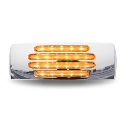 Flatline Rectangular Marker Clearance Light -  Amber LED With Clear Lens