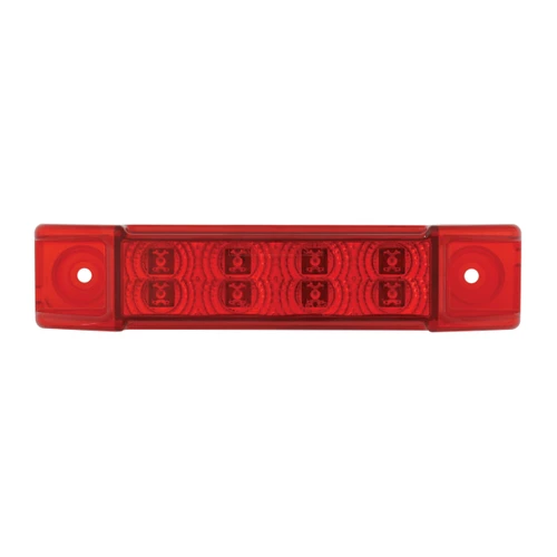 8 LED Reflector Rectangular Clearance Marker (RED LED with RED LENS)