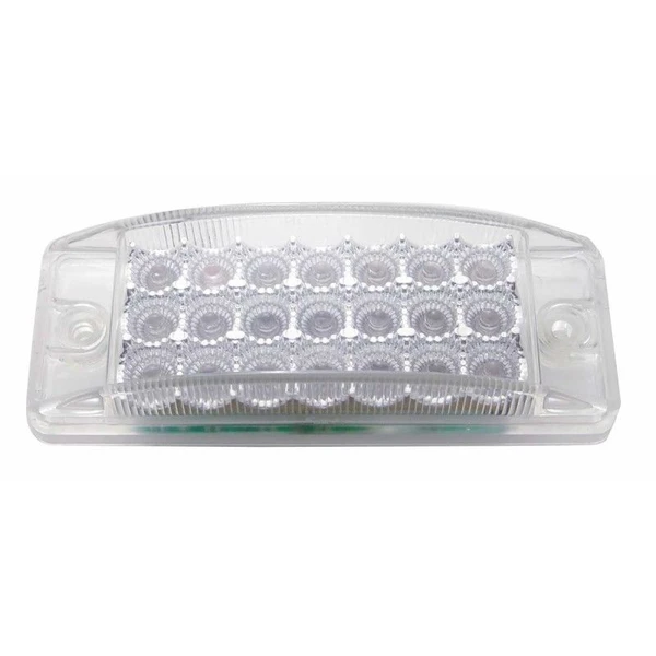 21 LED Rectangular Clearance Marker Light - Red LED with Clear Lens