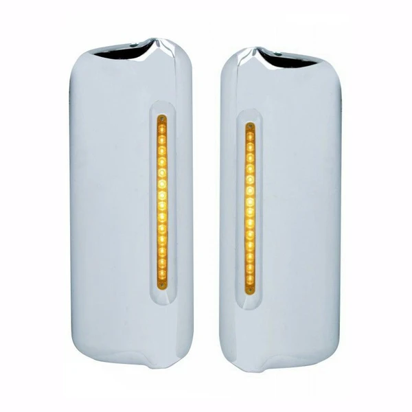 Freightliner Mirror Cover with 14 LED Light Bar, Set