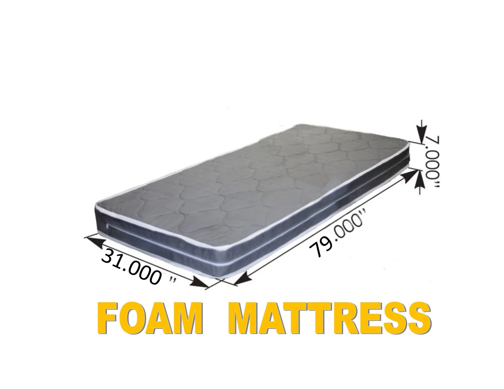 FOAM MATTRESS (31" x 79" x 7")Semi Truck Sleeper Cab Bed RV  