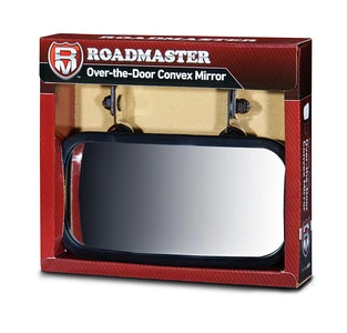 Stainless steel over the door convex mirror