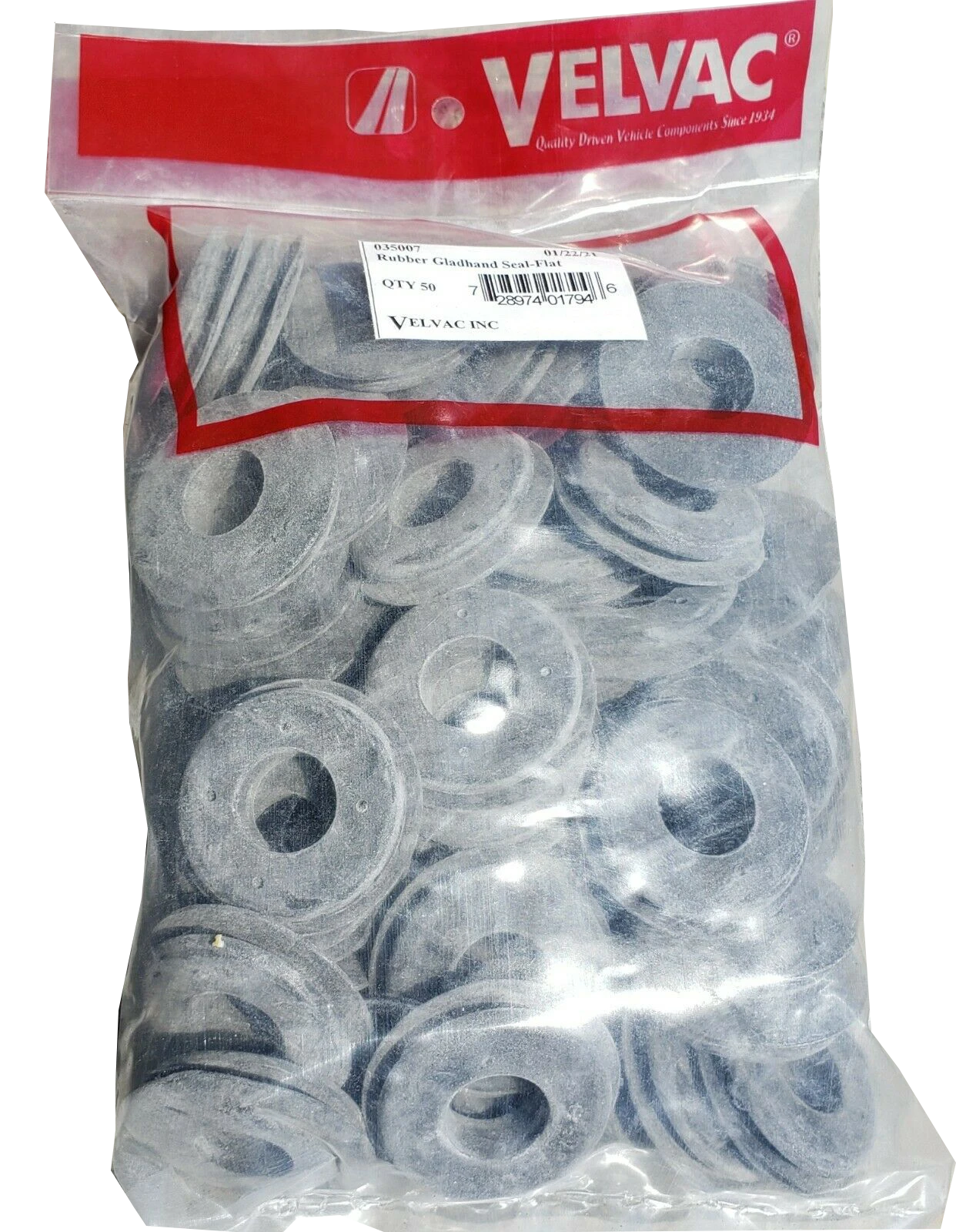 Velvac 50 Pack of Tractor Trailer Glad Hand Seals