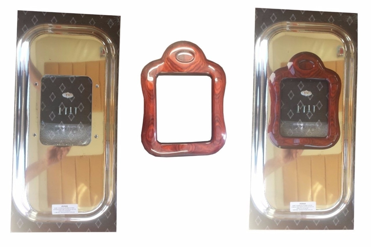 Chrome Shift Tower Platform Cover with hole for shift lever for Peterbilt 370 series