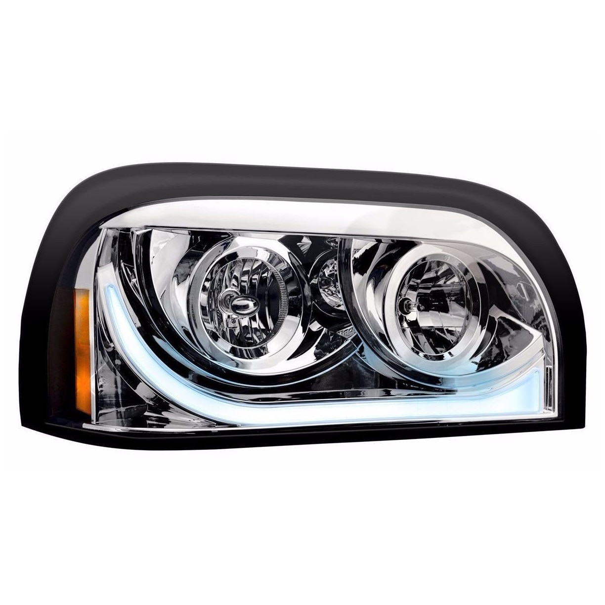 Freightliner Century LED Marker/Turn Chrome Headlight Assembly - Passenger Side