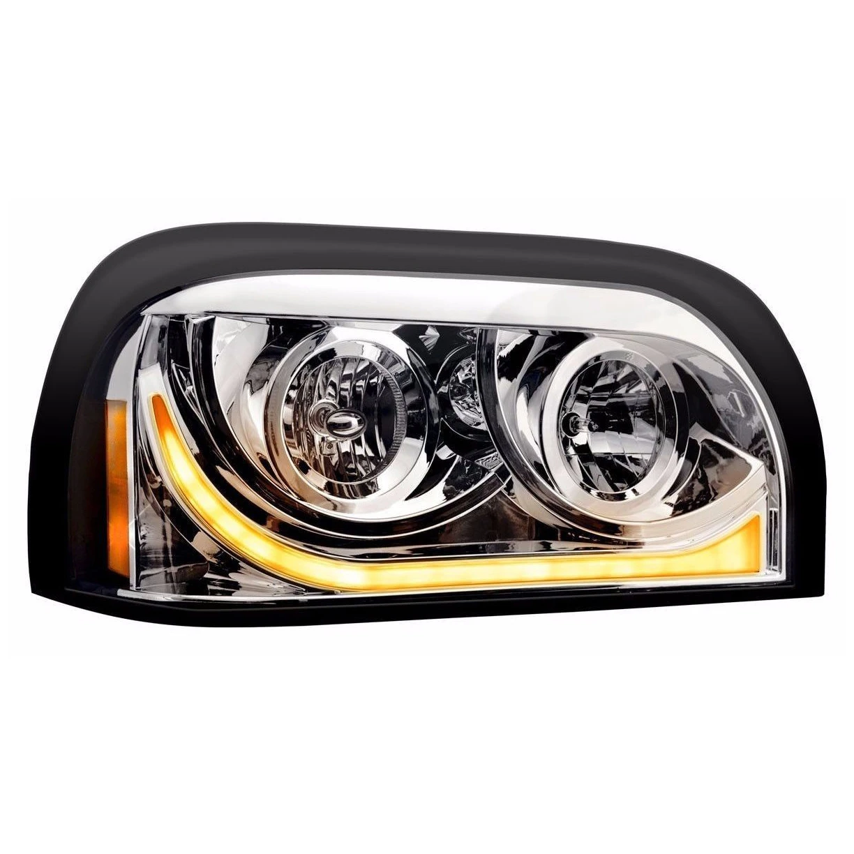 Freightliner Century LED Marker/Turn Chrome Headlight Assembly - Passenger Side
