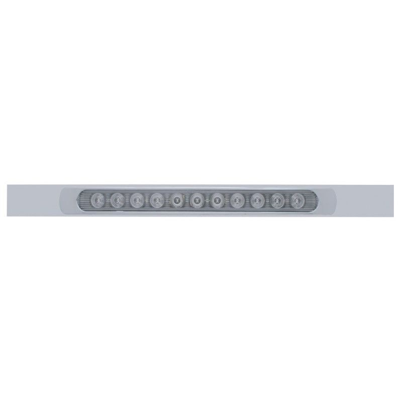 11 LED (17") Stop, Turn & Tail Light Bar w/ Bezel - Red LED w/ Clear Lens
