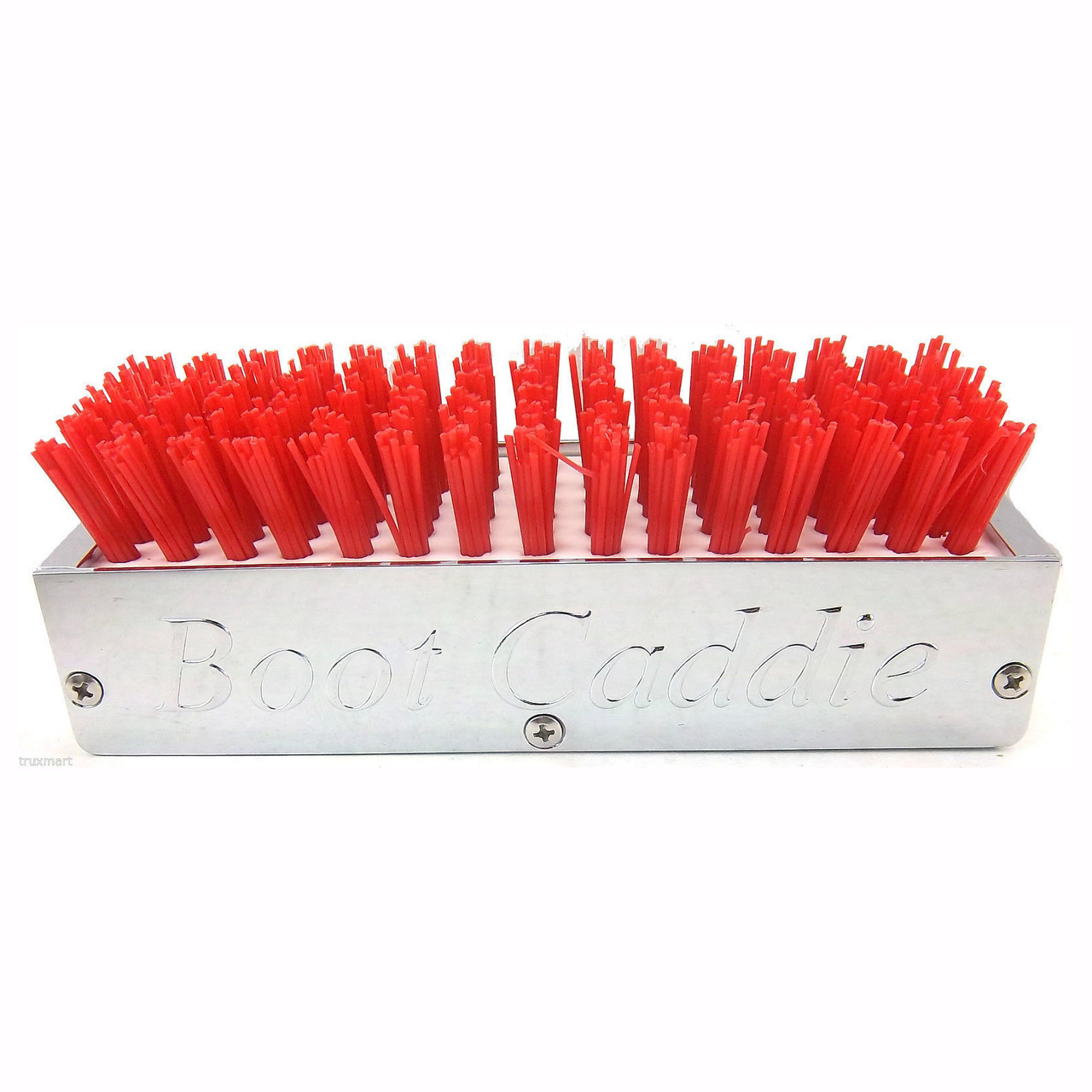 Boot Brush Caddie Red Brush for Peterbilt Kenworth Freightliner Ford, Chrome