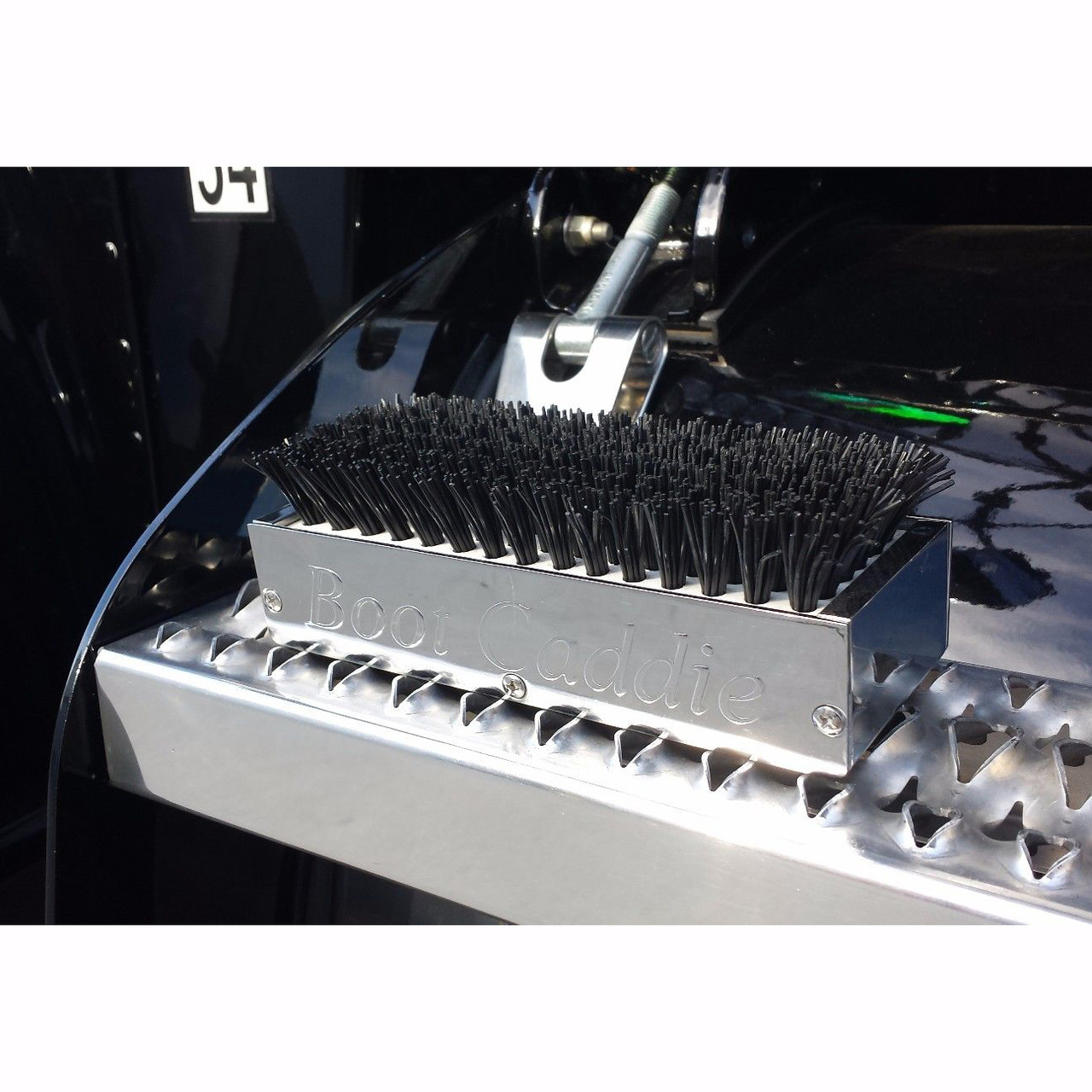 Boot Brush Caddie Black Brush for Peterbilt Kenworth Freightliner Ford, Chrome
