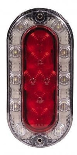 Maxxima Oval Hybrid Back Up and Stop Tail Turn 16 LED Light for Freightliner, Kenworth