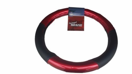 18" RED Steering Wheel Cover w/ Black Trim - Semi Trucks PB KW