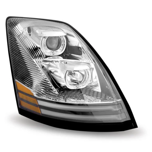 Volvo VNL Halogen Projector LED Headlight Chrome  (Passenger side) 2004 and up